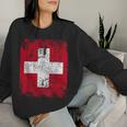 Swiss Flag Large Women's Children's Swiss Sweatshirt Frauen Geschenke für Sie