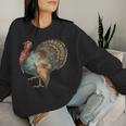 Thanksgiving Retro Vintage Turkey Fall Thankful Thanksgiving Women Sweatshirt Gifts for Her