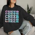Tie Dye Cheerleading For Cheerleader Squad Girl Bff Cheer Women Sweatshirt Gifts for Her