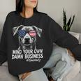 Walz Mind Your Own Damn Business Harris Waltz Dog Lady Women Sweatshirt Gifts for Her