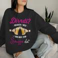 Women's Beer Measure Ich Braucht Kein Dirndl Ich Bin Zum Saufen Hier Sweatshirt Frauen Geschenke für Sie