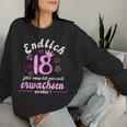 Women's Endlich 18 Jetzt Muss Ich Nur Noch Wachsen Werden Sweatshirt Frauen Geschenke für Sie