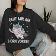 Women's Geht Mir Am Hornorbei Unicorn Sweatshirt Frauen Geschenke für Sie