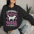 Women's Orsichtor Dem Frauchen Hund Ist Harmlos Sweatshirt Frauen Geschenke für Sie