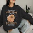 Zwergspitz Glitter Pomeranian Dog Woman Sweatshirt Frauen Geschenke für Sie