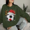 Christmas Reindeer Face Soccer Christmas Kid Women Sweatshirt Gifts for Her