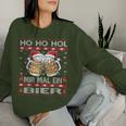 Christmas Women's Ho Ho Hol Mir Mal Ein Bier Xmas Sweatshirt Frauen Geschenke für Sie