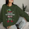 Little Sister Elf Christmas Outfit Partner Look Sweatshirt Frauen Geschenke für Sie