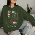 Tis The Season Ice Hockey Christmas Coffee Latte Xmas Tree Women Sweatshirt Gifts for Her