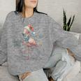 Winteribes Flamingo Christmas Xmas Slogan Sweatshirt Frauen Geschenke für Sie