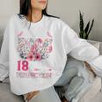 18 Year Old Made In 2006 Floral Flower 18Th Birthday Womens Women Sweatshirt Gifts for Her