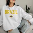 Brazil Flag Women's Children's Brazil Green Sweatshirt Frauen Geschenke für Sie