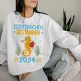 Children's Seahorse Bestanden 2024 Early Swimmer Badge Sweatshirt Frauen Geschenke für Sie