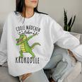 Coole Mädchen Lieben Krokodile Sweatshirt Frauen Geschenke für Sie