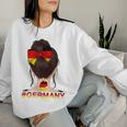 Deutsches Mädchen Messy Bun Mit Deutschland-Flagge Sweatshirt Frauen Geschenke für Sie