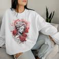 Donne Astratto Disegno Grafico Illustrazione Rose Donne Women Sweatshirt Regalos para ella