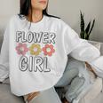 Groovy Flower Girl Proposal Wedding Bridesmaid Bridal Shower Women Sweatshirt Gifts for Her