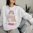 Ich Werde Große Cousin 2025 Rainbow Girls Cousin Sweatshirt Frauen Geschenke für Sie