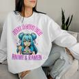 Just A Cute Girl Who Loves Anime And Ramen For Girls Women Sweatshirt Gifts for Her