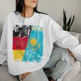 Kazakhstan Germany Flag Children Kazakh Sweatshirt Frauen Geschenke für Sie