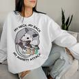 Opossum Schreit Lustig Mein Hals Mein Rücken Mein Angstanfall Gray Sweatshirt Frauen Geschenke für Sie