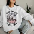 Opossum Screaming Live Laugh Lobotomy Women Women Sweatshirt Gifts for Her