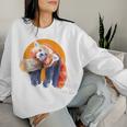 Panda Rosso Donne Bambini Regalo Panda Rosso Women Sweatshirt Regalos para ella