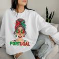 Portuguese Girl Woman Flag Portugal Girl Woman Sweatshirt Frauen Geschenke für Sie