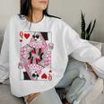 Queen Of Hearts Coffee Lover Women Sweatshirt Gifts for Her