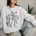 Ragazza Dei Cavalli Ama L'amante Dei Cavalli Del Cavaliere Women Sweatshirt Regalos para ella