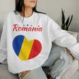 Romania Flag Women's Romania Sweatshirt Frauen Geschenke für Sie