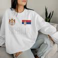 Serbia Flag Srbija Football Fan Women's Children's Red Sweatshirt Frauen Geschenke für Sie