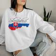 Slovakia Slovak Maps Slovakia Flag For Women Sweatshirt Frauen Geschenke für Sie