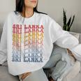 Sri Lanka Groovy Retro Sri Lanka Sweatshirt Frauen Geschenke für Sie