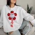 St Louis Retro Baseball Flower Lover Met At Game Day Boys Women Sweatshirt Gifts for Her