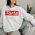 Torta Red Box Logo Hispanic Latin Food Women Women Sweatshirt Gifts for Her