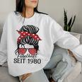 Vintage Fabelhaft Seit 1980 Frau Und Mädchen Geboren 1980 Gray Sweatshirt Frauen Geschenke für Sie