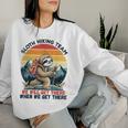 Vintage Outdoor Trekking Hiking Sloth Sweatshirt Frauen Geschenke für Sie