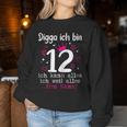 12 Birthday Girl Digga Ich Bin 12 Jahre Nager Sweatshirt Frauen Lustige Geschenke