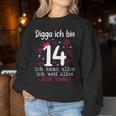 14Th Birthday Girl Digga Ich Bin 14 Jahre Nager Sweatshirt Frauen Lustige Geschenke