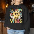 1St Grade Vibes Smile Face Back To School Girls First Grade Women Sweatshirt Unique Gifts