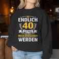 40 Jahre Mann Woman 40Th Birthday Finally 40 S Sweatshirt Frauen Lustige Geschenke