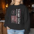 45 47 Trump 2024 American Flag Vintage Trump For President Women Sweatshirt Unique Gifts