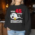 45 Years Beer War Ich Mal Der Schnellste 45Th Birthday Beer Sweatshirt Frauen Lustige Geschenke