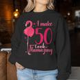 50 ° Compleanno Partito Flamingo Magliette Per Le Donne Women Sweatshirt Regalos divertidos