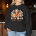 5Th Grade Dream Team Groovy Rainbow Back To School Teacher Women Sweatshirt Unique Gifts
