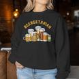 Amanti Della Birra Divertente Beergetarian Women Sweatshirt Regalos divertidos
