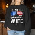 All American Wife 4Th Of July Patriotic Usa Matching Women Sweatshirt Unique Gifts