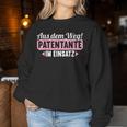 Aus Dem Weg Patentante Im Einatz Patenkind Baby Godmother S Sweatshirt Frauen Lustige Geschenke