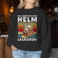 Beer Drinker Soldering Running Helmet Painting Sloth Beer S Sweatshirt Frauen Lustige Geschenke